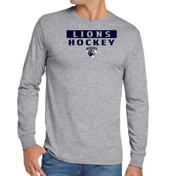 Triboro Lions - Dri Power ® 50/50 Cotton/Poly Long Sleeve T Shirt Thumbnail
